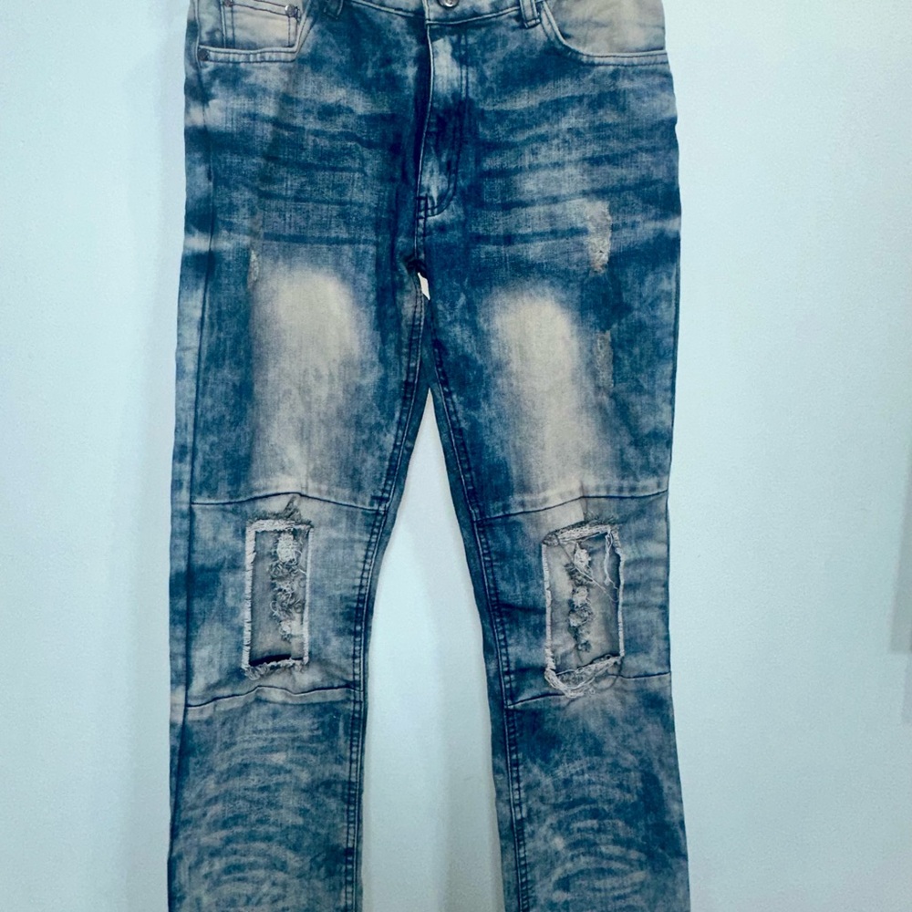 Black Premium boys Distressed Blue Jeans